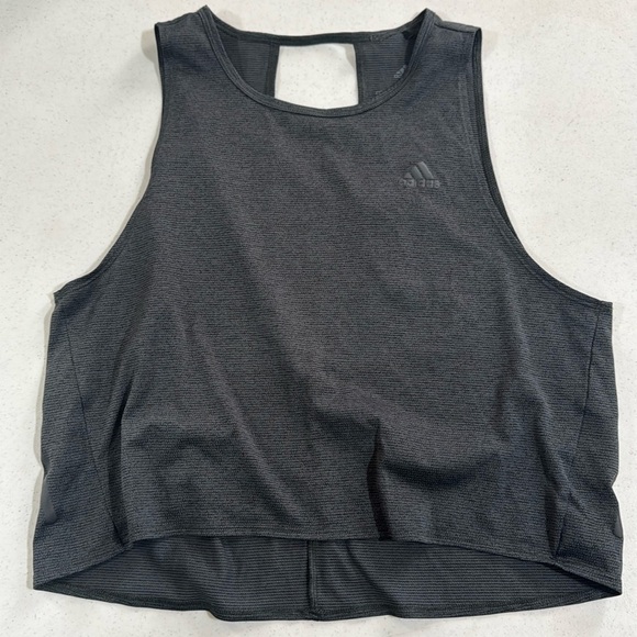 adidas Tops - Adidas Gym Tank Sheer Charcoal Gray Women’s Small